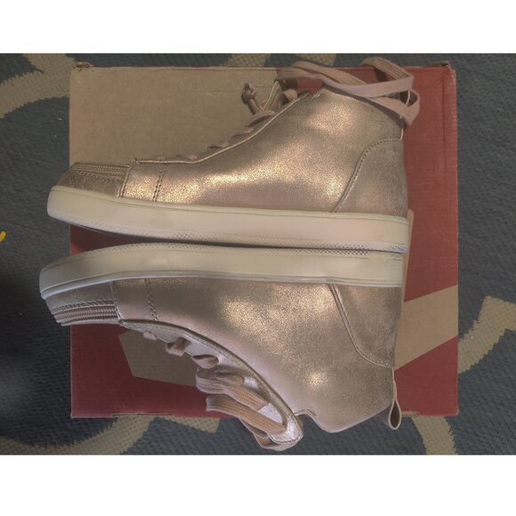 USED Billy Footwear Women Sneaker Mid Top Zip Up Rose Adaptive Size 6 W RY1444 - Picture 6 of 8